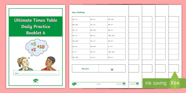 Times Table Daily Practice Booklet 6 (teacher Made) - Twinkl