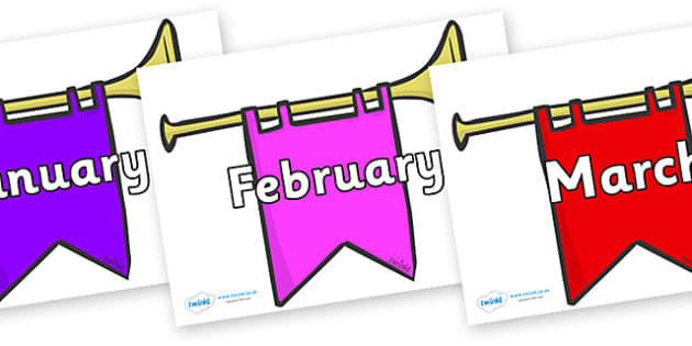 FREE! - Months of the Year on Banners (teacher made)