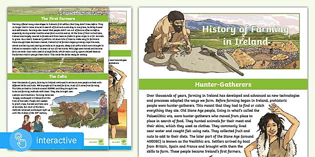history of farming in ireland reading comprehension twinkl
