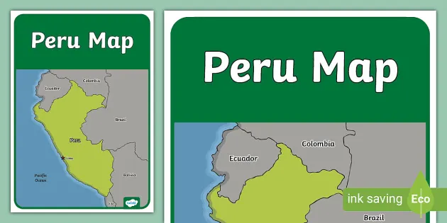 South America Map With Words and Pictures