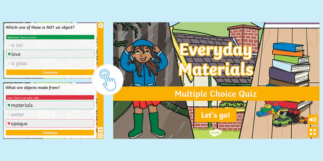 Interactive Everyday Materials Year 1 Quiz | Twinkl Go!