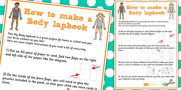 Body Lapbook Instructions Sheet - Twinkl