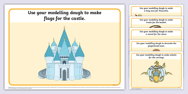 Traditional Tales Themed Modelling Dough Mats Mats - Twinkl