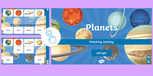 Planets Interactive Matching Activity - Twinkl