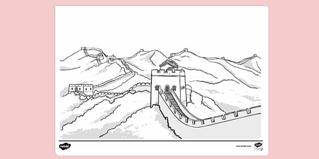 FREE Great Wall Of China Colouring Sheet Colouring Sheets
