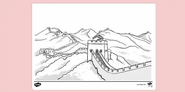 Free Great Wall Of China Colouring Sheet Colouring Sheets