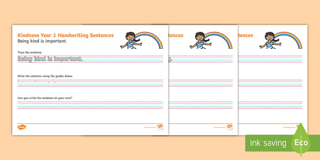 year 1 handwriting homework