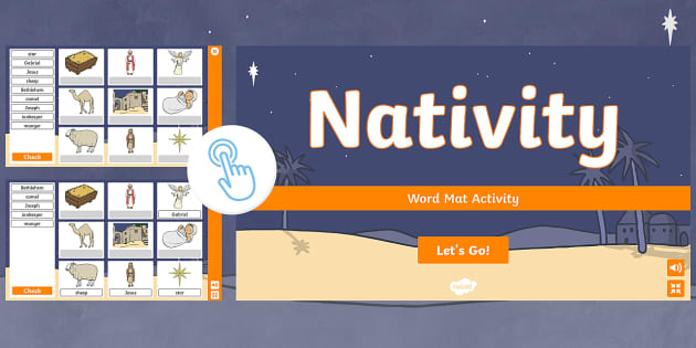 Interactive Nativity Word Mat Activity Twinkl Go Twinkl