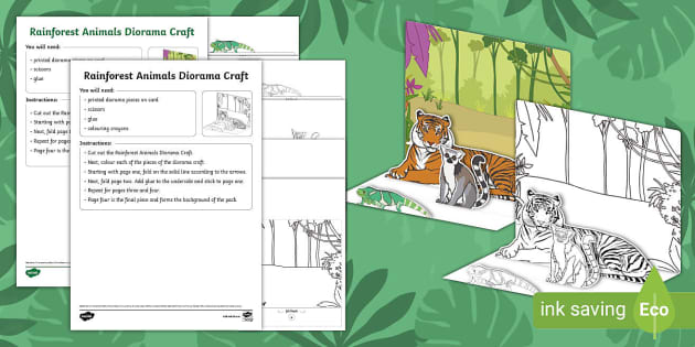Tropical Rainforest Diorama  Rainforest crafts, Rainforest habitat,  Rainforest project