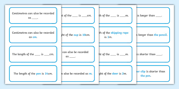 👉 Year 2 Length and Height Maths Stem Sentences - Twinkl