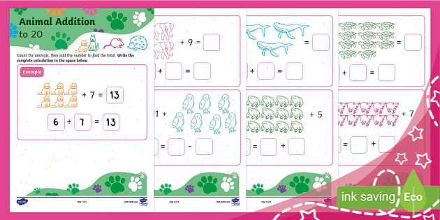 Animal-Themed Addition Activity - Addition to 20 - Twinkl