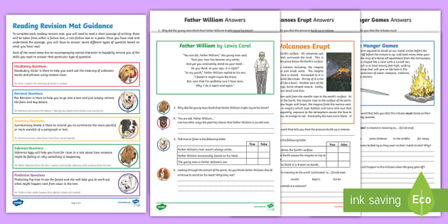 SATs Survival Year 6: Reading Revision Activity Mat Pack 6