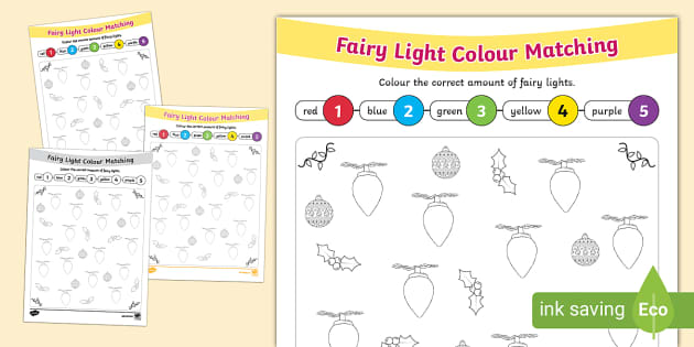 Fairy Light Colour Matching Activity (teacher Made) - Twinkl