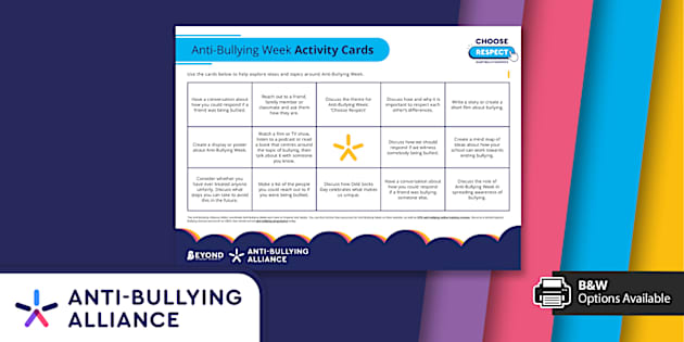 FREE! - Anti-Bully Week: Anti-Bullying Activity Cards