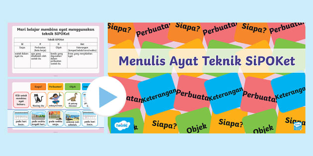 Menulis Ayat Atau Bina Ayat Teknik Sipoket Powerpoint 1895