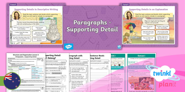 Level 3 Writing Structure and Organisation Lesson 3: Paragraphs Supporting