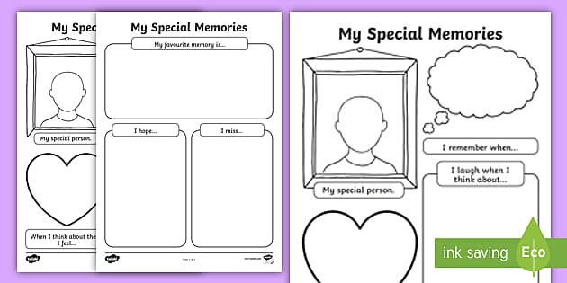 My Special Memories Worksheet Teacher Made Twinkl