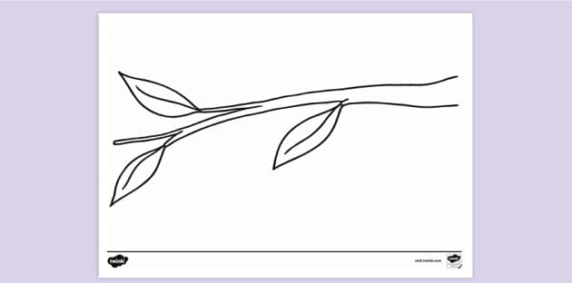 tree branches coloring page