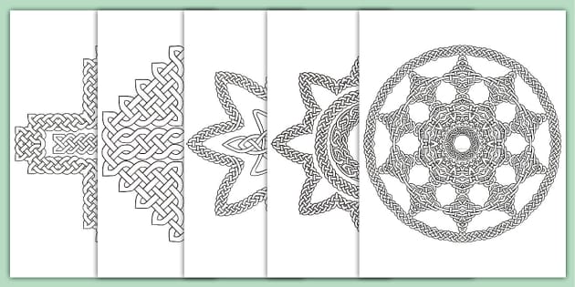 Printable Celtic Knot Coloring Pages for Kids - Twinkl USA