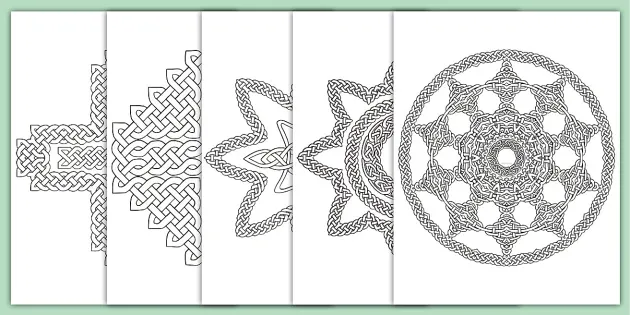 celtic knot cross coloring pages
