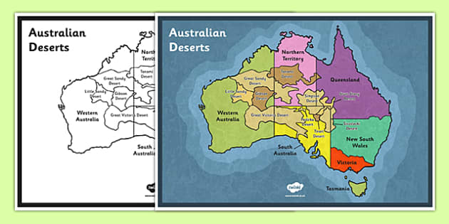 AU T2 G 002 Australian Deserts Map 