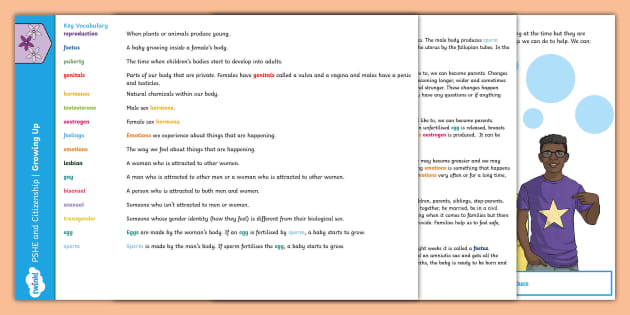 PSHE and Citizenship LKS2 Growing Up Knowledge Organiser