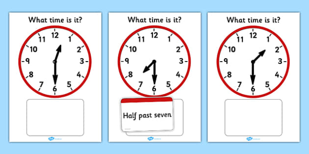 Analogue Clocks Half Past Matching Game - Twinkl