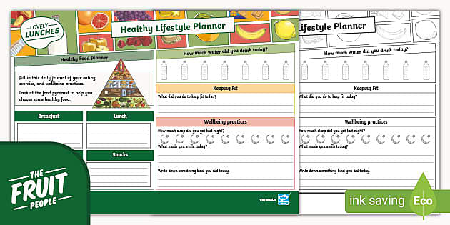 FREE! - Lovely Lunches Food and Exercise Planner 3rd/4th Class