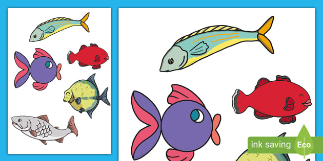 Fish Clip Art Cut-Outs (Teacher-Made) - Twinkl