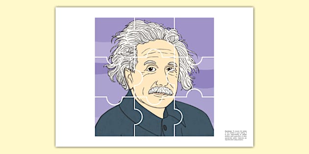 Albert Einstein Jigsaw Puzzle (teacher made) - Twinkl