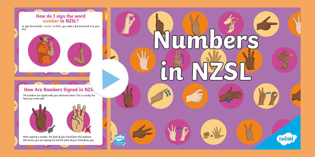 NZSL Numbers Introduction PowerPoint (teacher made) - Twinkl