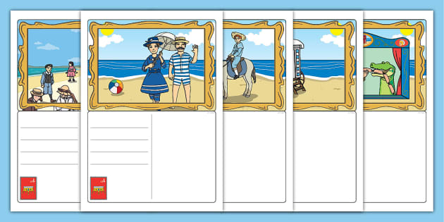 Victorian Seaside Postcards (teacher made) - Twinkl