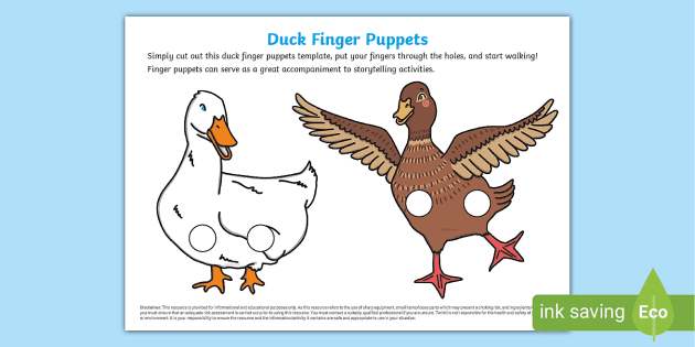 FREE! - Duck Finger Puppets (Teacher-Made) - Twinkl