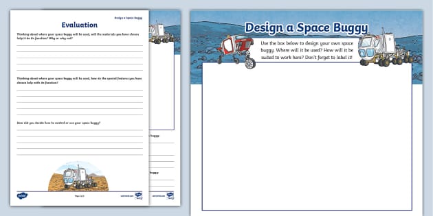 Design a Space Buggy Worksheet (teacher made) - Twinkl