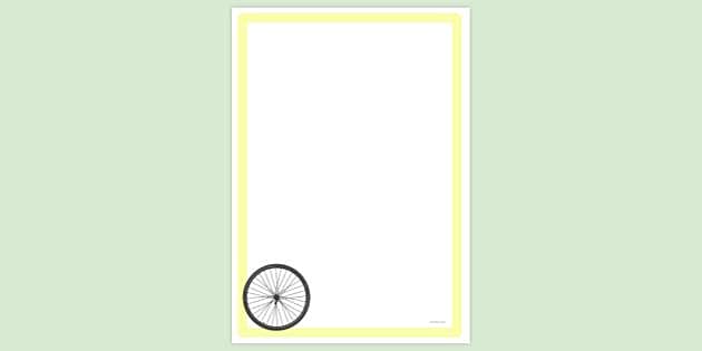 FREE! - Bicycle Wheel Page Border | Page Borders | Twinkl