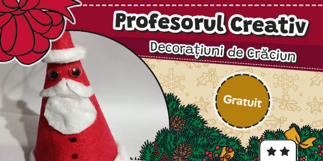 * NEW * Moș Crăciun con – Profesorul creativ Decorațiuni de Crăciun