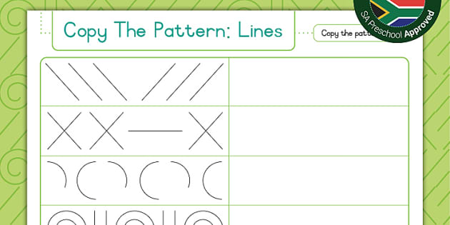 Copy the Pattern: Lines (teacher made) - Twinkl