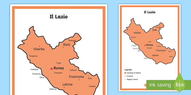Cartina politica dell'Italia da Stampare - SostegnO 2.0