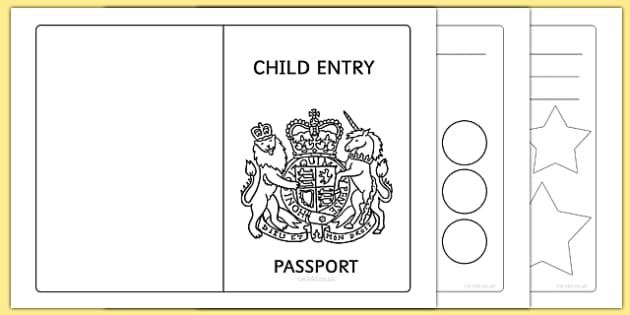 EYFS Child Entry Passport - early years, passport, transport