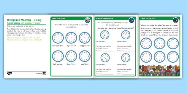 White Rose Maths Compatible Year 2 O'Clock and Half Past