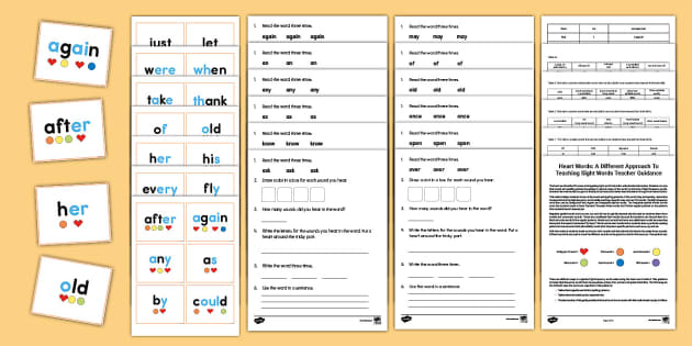 Heart Words First Grade Pack (Hecho por educadores) - Twinkl