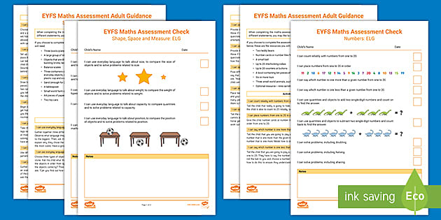 EYFS ELG Maths Assessment Check (teacher made) - Twinkl