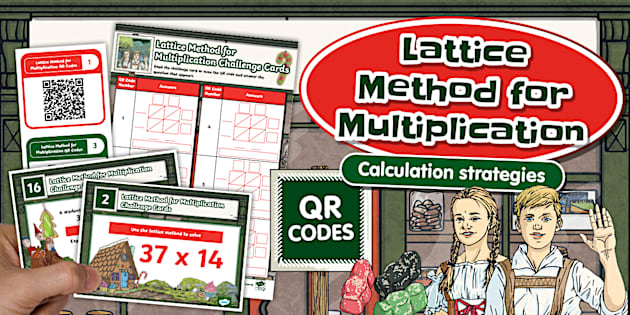 Lattice Method for Multiplication Challenge Cards with QR Codes
