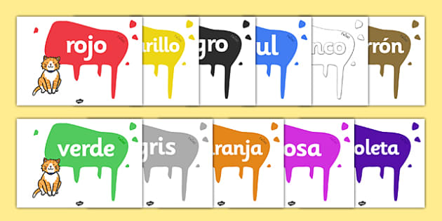 Spanish Colour Display Posters - Colour posters, Spanish