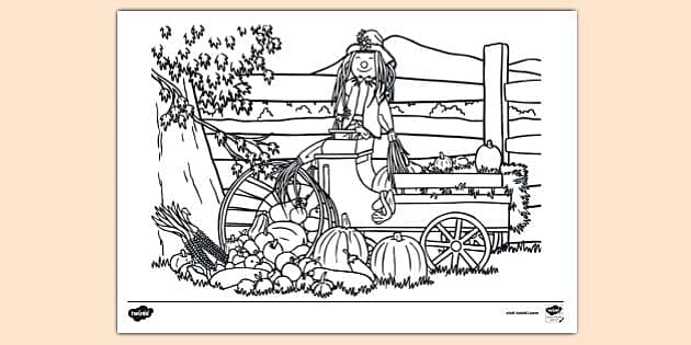 Free October Colouring Page | KS1 Resources | Twinkl