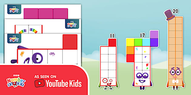 FREE! - Numberblocks: 11-20 Character Cutouts (teacher made)