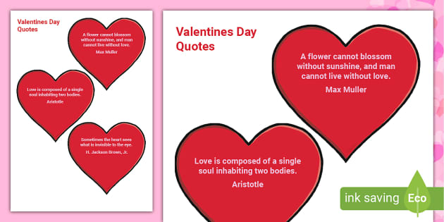 Positive Valentine Quotes for School | Twinkl (teacher made)