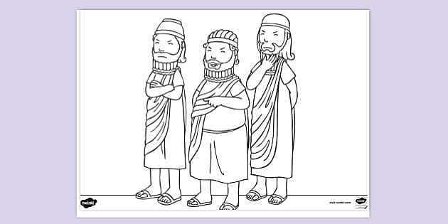 FREE! - Jealous Babylonian Governors Colouring Sheet