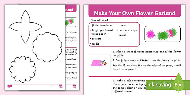 KS1 Flower Cut-Out Templates (Teacher-Made) - Twinkl