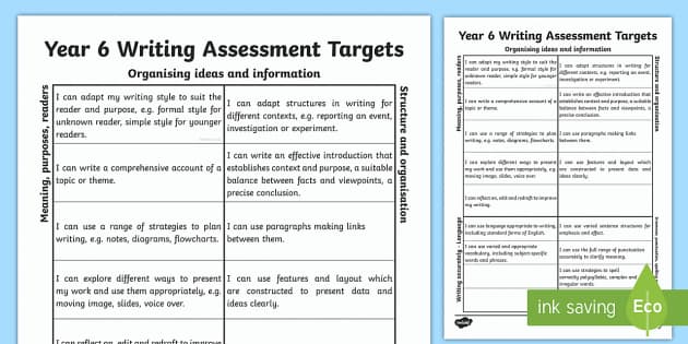 year handwriting 1 assessment Colouring Writing Display Targets Year A4 Assessment in 6